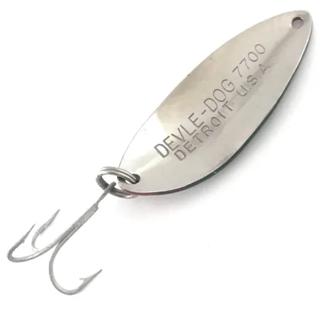 Dardevle Devle Dog 7700 Ondulante, Rosso/Verde/Nichel, 14g, #5270