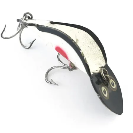 Buck Perry Spoonplug Cucchiaino, Nero/Bianco/Rosso, 7g, Vintage, #5298