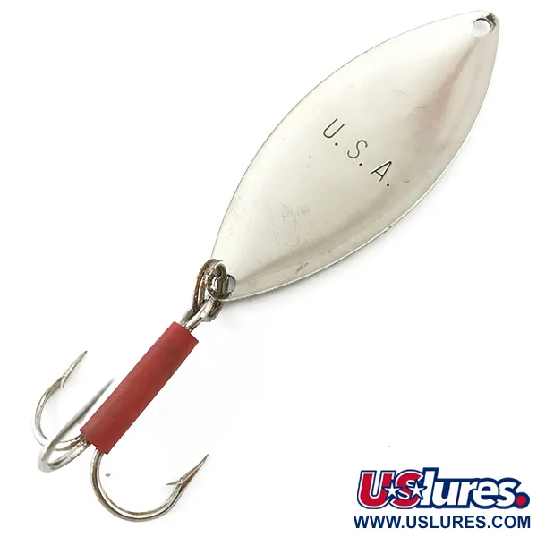 Mepps Spoon 3 Ondulante, Nickel, 13g, Tubicino Rosso, #5362