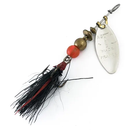 Mepps Aglia Long 0 Dressed Cucchiaino, Argento, 3g, Amo Piumato, #5374