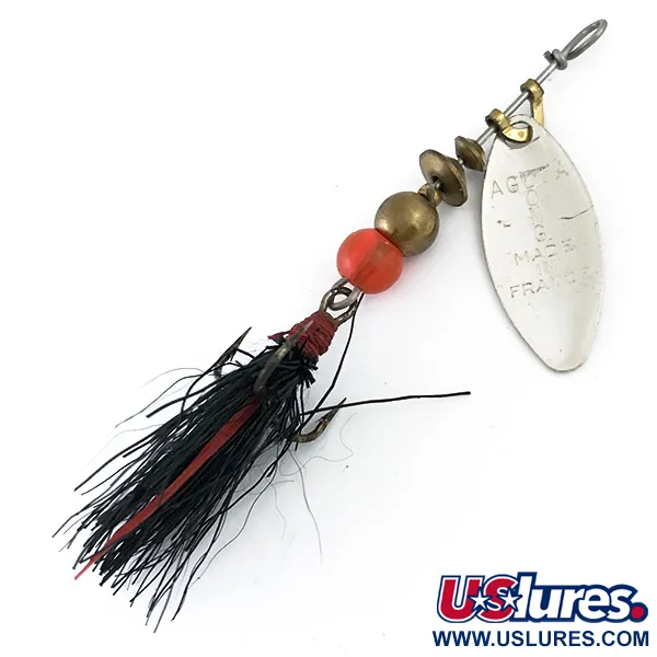 Mepps Aglia Long 0 Dressed Cucchiaino, Argento, 3g, Amo Piumato, #5374