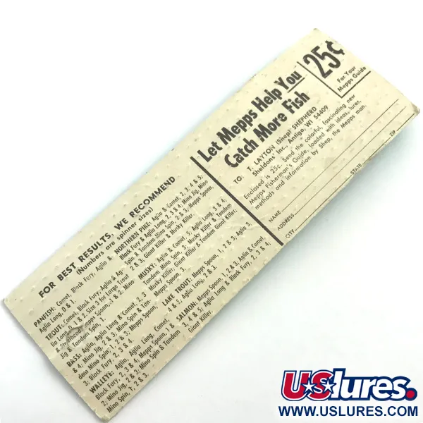 Mepps Aglia 0 Cucchiaino Rotante, Argento, 2,5g, Espositore, #5451