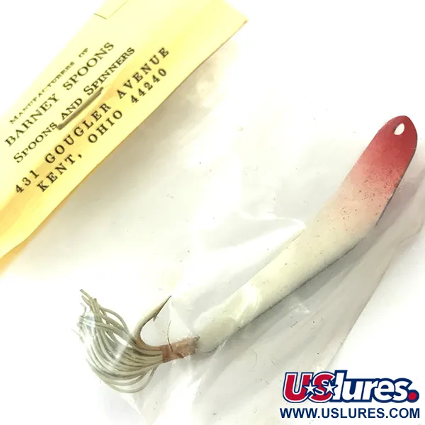 Weedless Barney Spoon Ondulante, Rosso / Bianco, 7g, Antialga, #5551