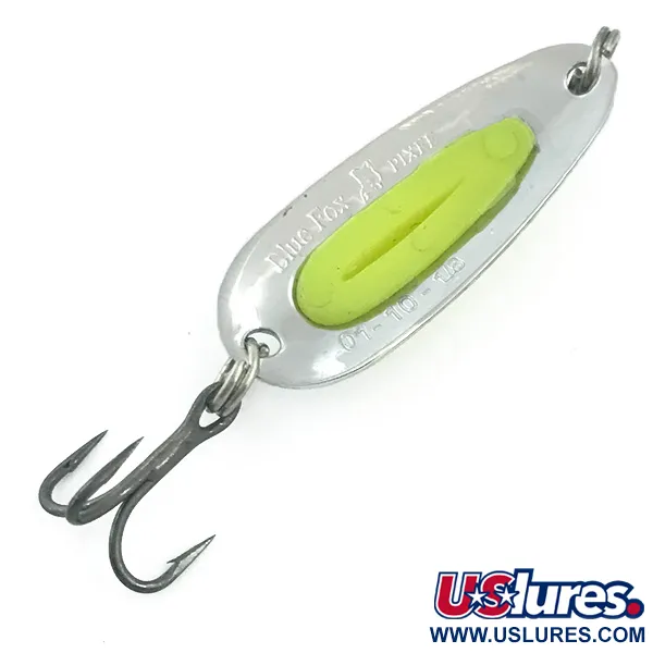 Blue Fox Pixee UV Ondulante, Nichel/Giallo, 4.5g, UV-Glow, #5576