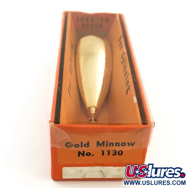 Vintage Johnson Silver Minnow Ondulante, Oro, 9g, Antialga, #5632
