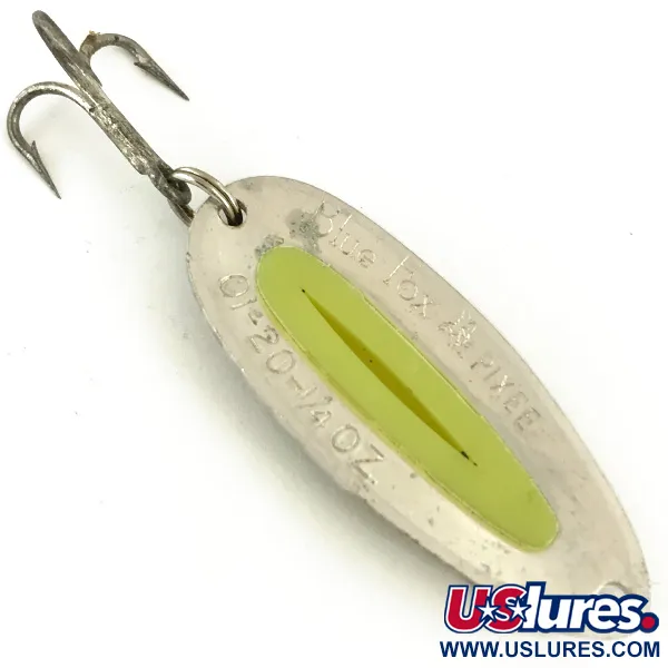 Blue Fox Pixee UV Ondulante, Nichel Martellato, 7g, Uovo Giallo, #5651