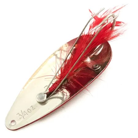Ondulante Eppinger Weedless Dardevle Dardevlet, Rosso/Bianco/Nickel, 21g, #5680