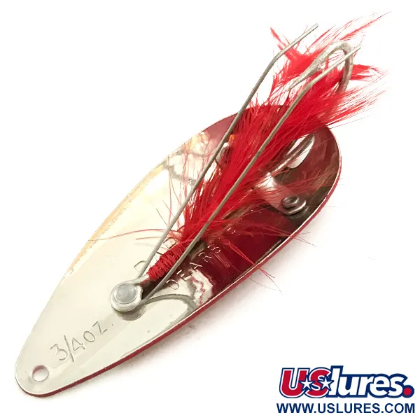 Ondulante Eppinger Weedless Dardevle Dardevlet, Rosso/Bianco/Nickel, 21g, #5680