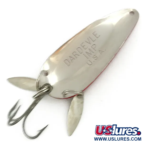 Eppinger Dardevle Imp Klicker Ondulante, Rosso/Bianco/Nickel, 11g, #5681