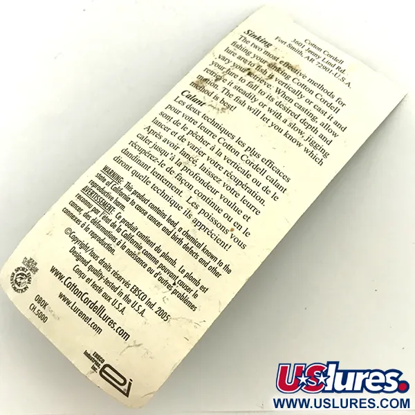 Cotton Cordell CC Spoon Jig, Nickel martellato, 24g, ondulante, #5691