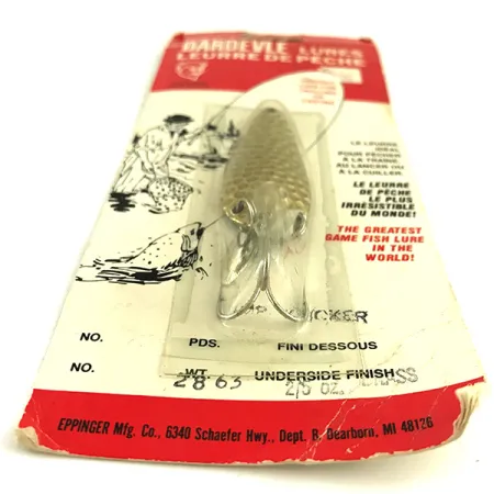 Dardevle Imp Klicker Ondulante, Ottone Martellato, 11g, Palette, #5699