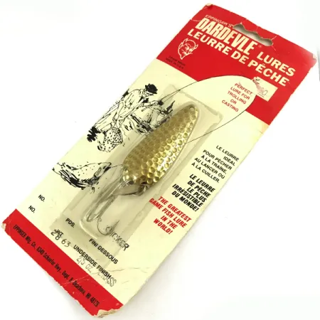 Dardevle Imp Klicker Ondulante, Ottone Martellato, 11g, Palette, #5699