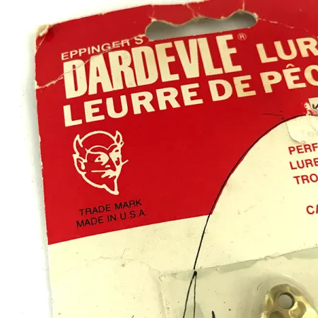 Dardevle Imp Klicker Ondulante, Ottone Martellato, 11g, Palette, #5699