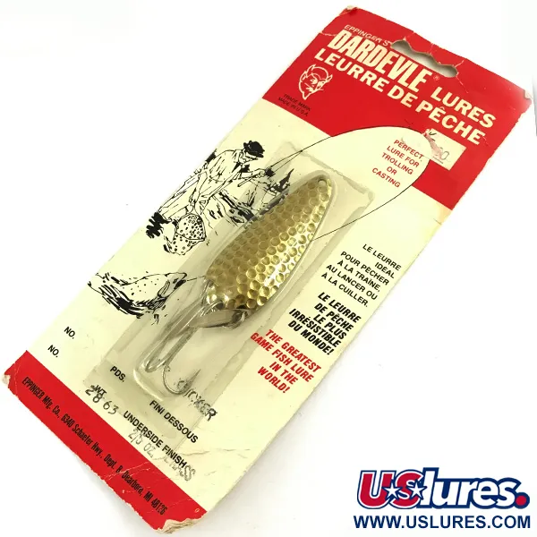 Dardevle Imp Klicker Ondulante, Ottone Martellato, 11g, Palette, #5699