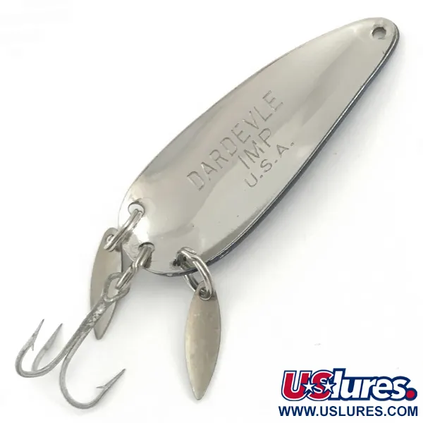 Dardevle Imp Klicker Cucchiaino, Nickel / Blu, 11 g, Lamelle, #5711