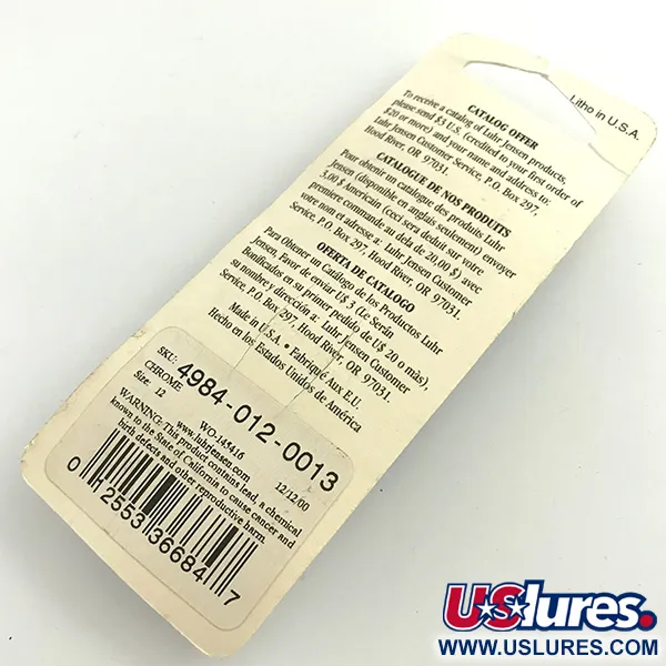 Luhr Jensen Tony Accetta Pet Spoon 12, Nickel, 2g, Anti-alga, #5741