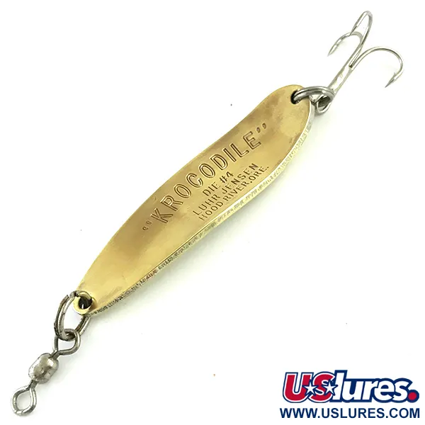 Luhr Jensen Krocodile Die #4 Ondulante, Ottone, 19g, Vintage, #5778