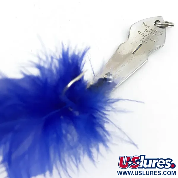 Tony Accetta Pet Spoon 14 Ondulante Antialga, Nickel/Blu, 7g, #5857