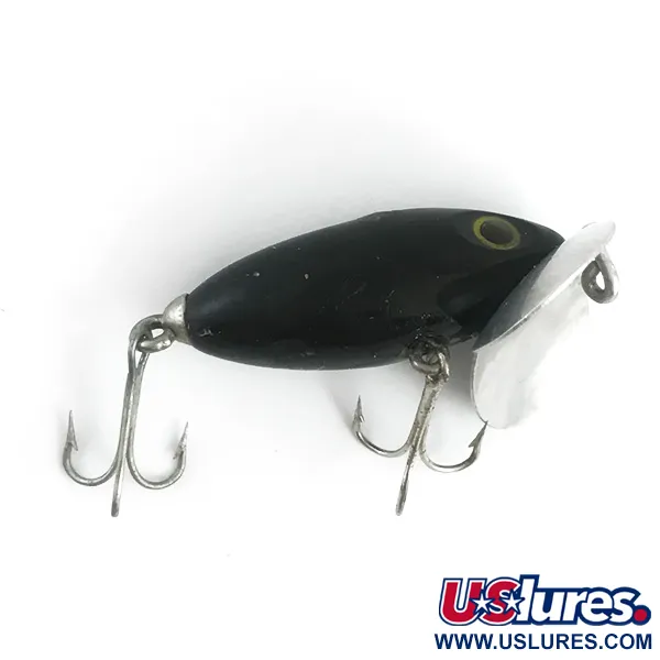 Fred Arbogast Jitterbug Topwater, Nero, 7g, Esca Vintage, #5880