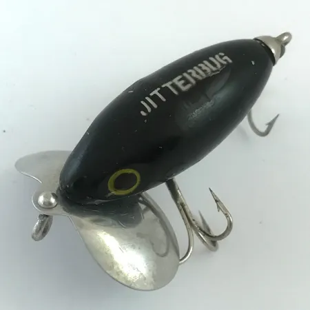 Fred Arbogast Jitterbug Topwater, Nero, 7g, Esca Vintage, #5880