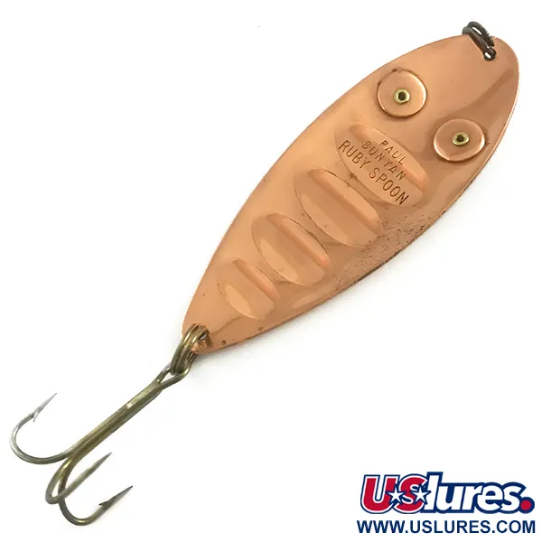 Paul Bunyan Ruby Spoon Ondulante, Rame/Occhi Rossi, 25g, Vintage, #5883