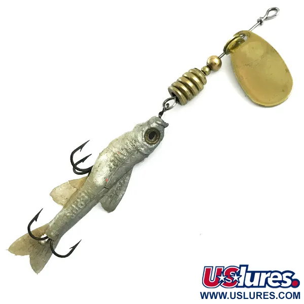 Vintage Mepps Comet Mino 2 (1960s) Rotante, Oro, 6g, Gomma, #5898