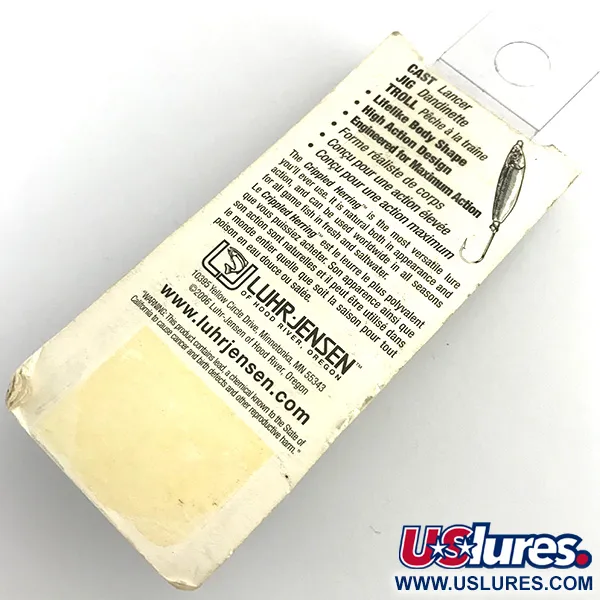 Luhr Jensen Crippled Herring Ondulante, Bianco/Verde UV Glow, 21g, #5921