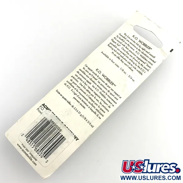 Acme K.O. Wobbler UV Ondulante, Giallo/Verde/Nichel, 21g, #5923