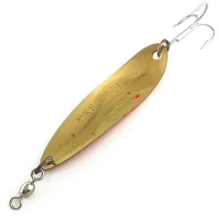 Luhr Jensen Krocodile Ondulante, Oro martellato/Rosso, 23g, UV, #5954
