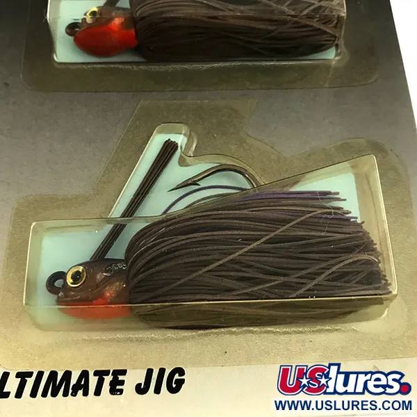 DUH Ultimate Weedless Jig UV Jig antialga, Marrone / Rosso, 12g, #6294