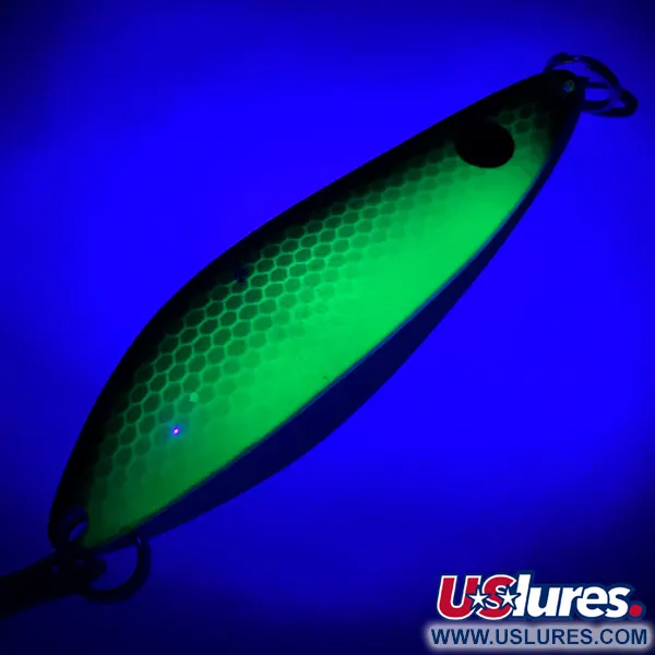 Red Eye Lures The Perfect Minnow UV Ondulante, Verde/Nero, 14g, #5962