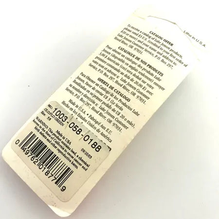 Luhr Jensen Krocodile Die #4 Glow Ondulante, Bianco / Verde, 19g, #5971