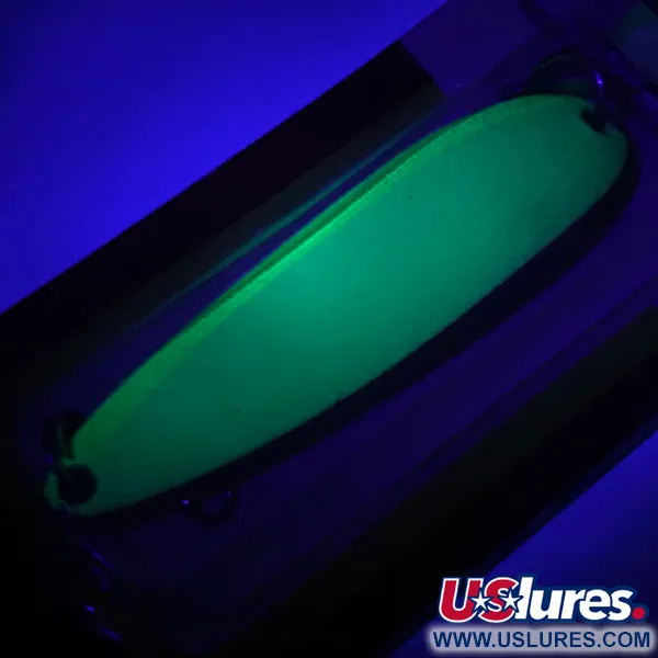 Luhr Jensen Krocodile Die #4 Glow Ondulante, Bianco / Verde, 19g, #5971