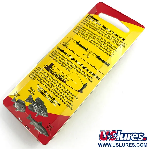 Johnson Crappie Buster Tubes Esche morbide, Bianco/Chartreuse, #5987