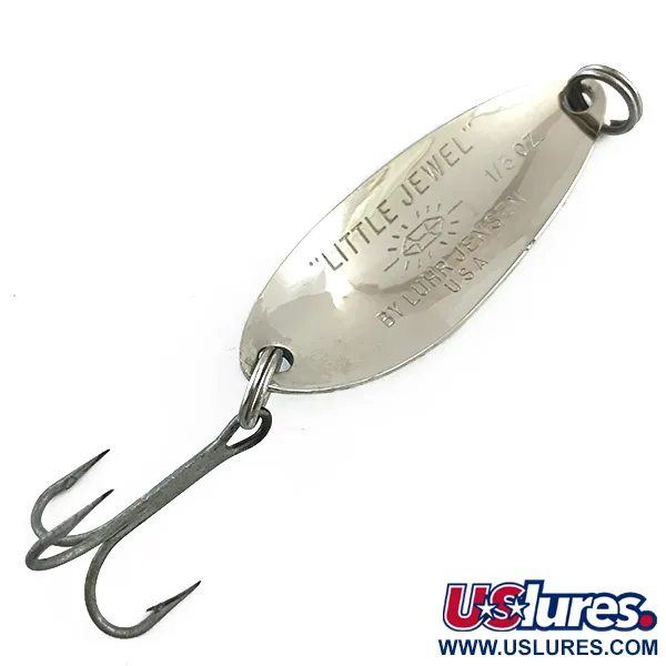 Luhr Jensen Little Jewel Cucchiaino, Nichel martellato/Blu, 9g, #5997