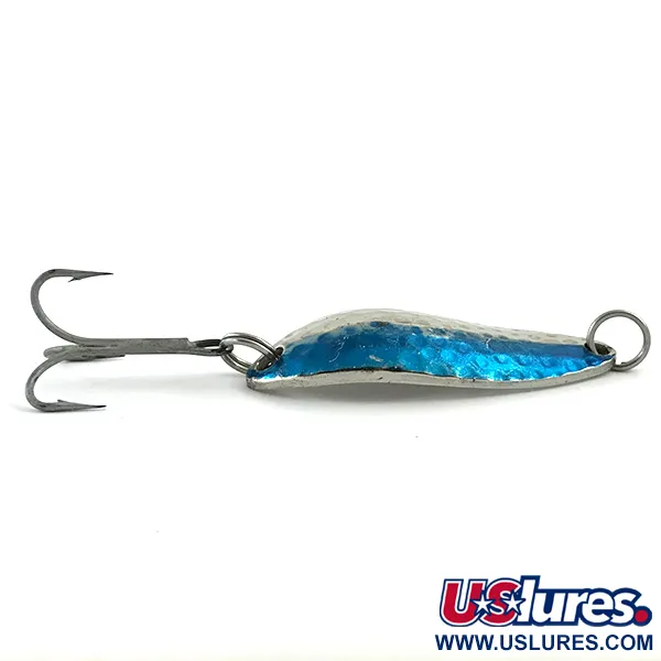 Luhr Jensen Little Jewel Cucchiaino, Nichel martellato/Blu, 9g, #5997