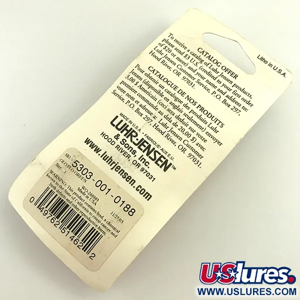 Ondulante Luhr Jensen Loco 1Glow, Bianco/Verde, 4g, UV Glow, #5303-001-0188