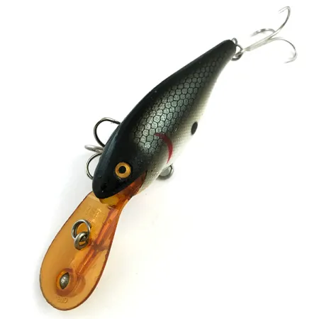 Rebel Double Deep Shad Crankbait, Gray Natural, 11g, Deep Diver, #6018