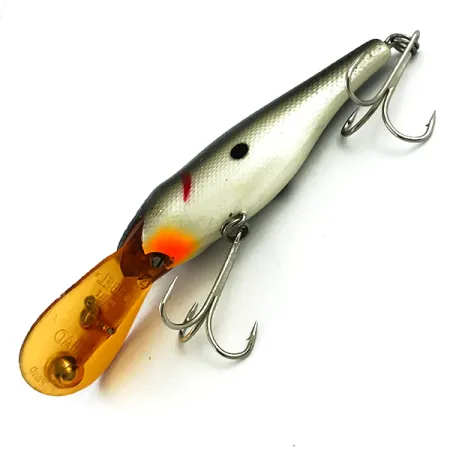 Rebel Double Deep Shad Crankbait, Gray Natural, 11g, Deep Diver, #6018