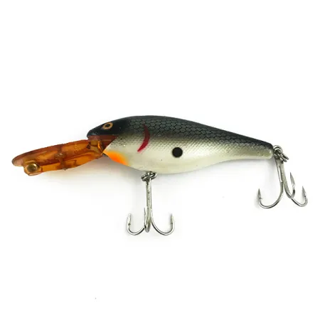 Rebel Double Deep Shad Crankbait, Gray Natural, 11g, Deep Diver, #6018