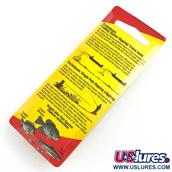 Johnson Crappie Buster Shad Tubes UV esca siliconica, Blue/Green/Glitter, #6021