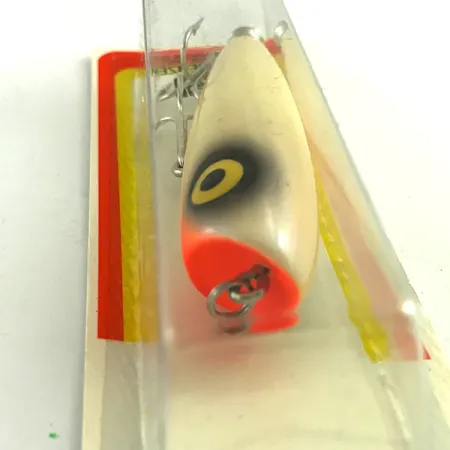 Luhr Jensen P.J.POP Popper legno, White Pearl/Orange, 17g, a mano, #6046