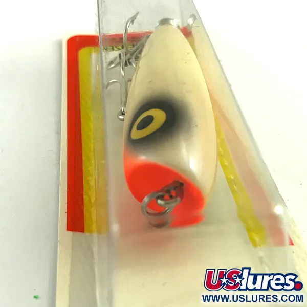 Luhr Jensen P.J.POP Popper legno, White Pearl/Orange, 17g, a mano, #6046