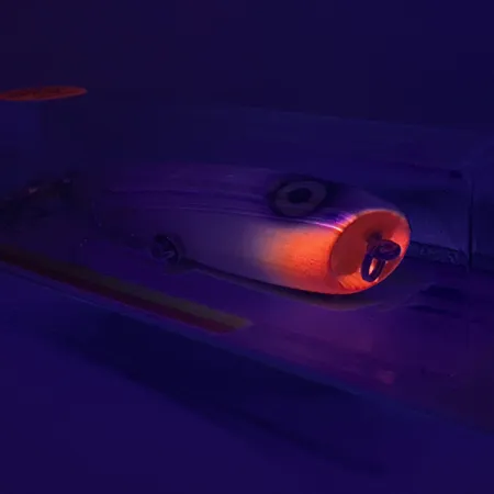 Luhr Jensen P.J.POP Popper legno, White Pearl/Orange, 17g, a mano, #6046