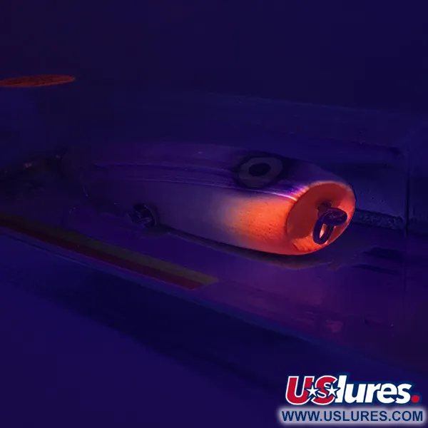 Luhr Jensen P.J.POP Popper legno, White Pearl/Orange, 17g, a mano, #6046