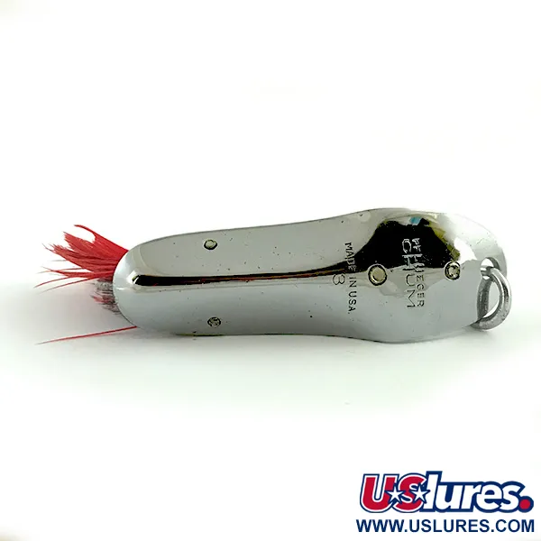 Pflueger Chum 3 Ondulante Antialga, Nichel / Rosso, 14g, #6062