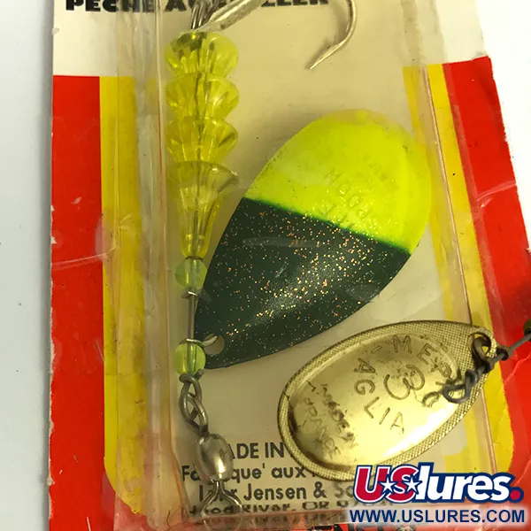 Luhr Jensen Tee Spoon Cucchiaino, Verde/Giallo Fluo, 14g, UV, #6069