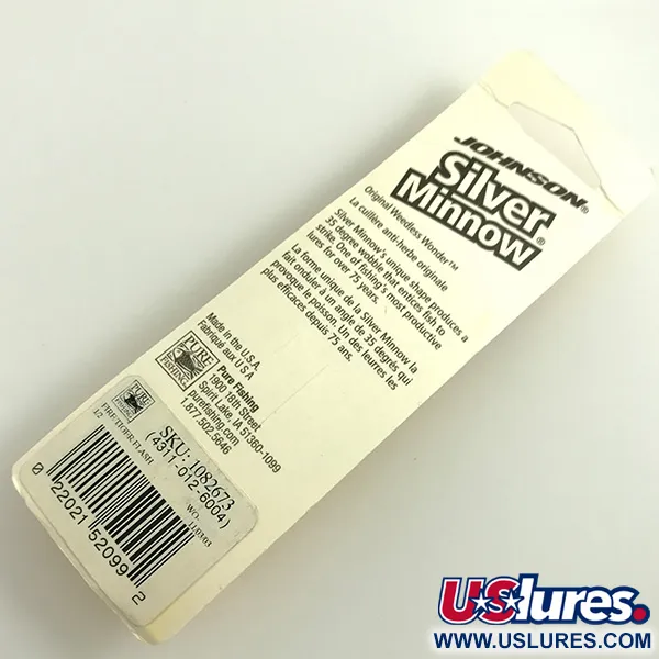 Johnson Weedless Silver Minnow Ondulante, Fire Tiger/Nickel, 14g, #6308