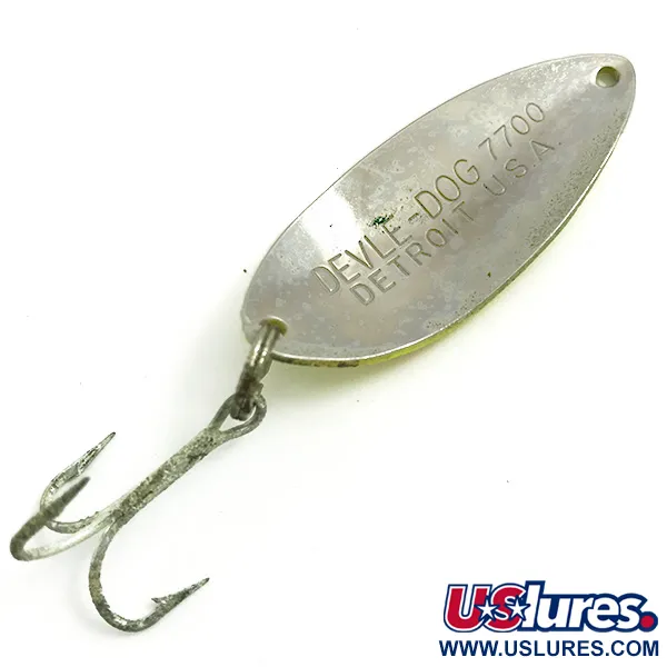 Eppinger Dardevle Devle Dog 7700 UV, Giallo/Rosso, 14g, Ondulante, #6075