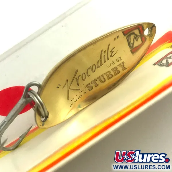 Ondulante Luhr Jensen Krocodile Stubby, Oro/Rosso, 18g, Casting, #6086